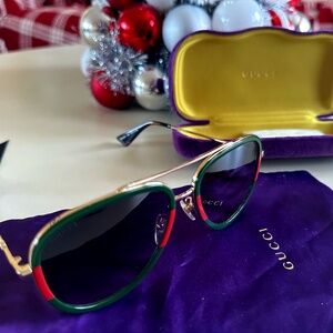 Gucci 57MM Aviator Sunglasses
